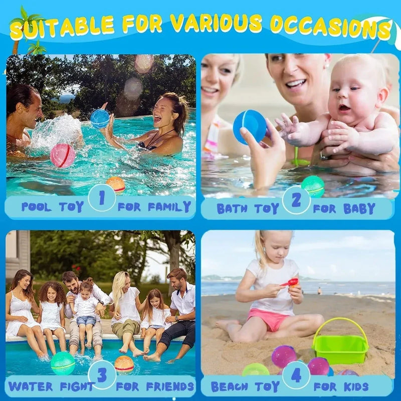 🎈 Globos de Agua Reutilizables x6 - Diversión sin Fin 💦