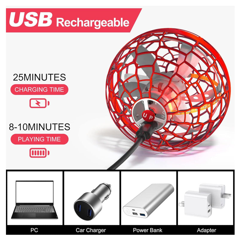 ⚡ Pelota Boomerang Voladora con Luces RGB ⚡