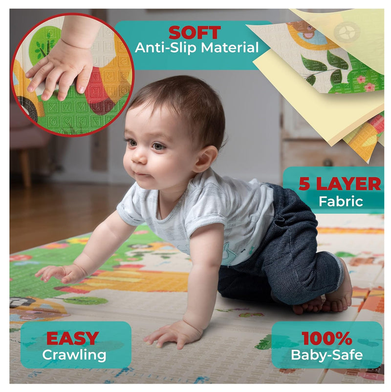 🍼 Tapete Plegable para Bebé - Doble Faz 🍼